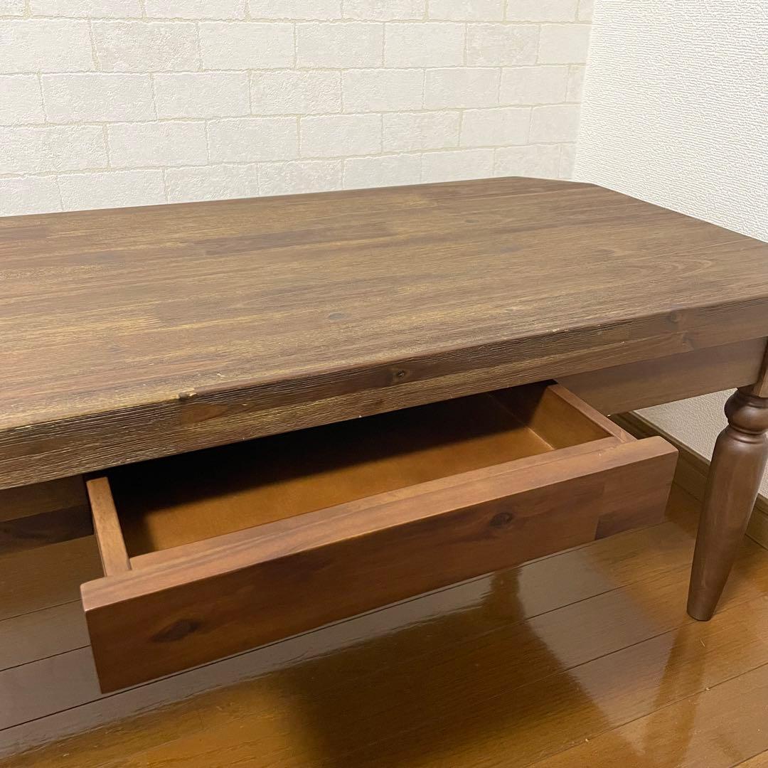 家具の大丸　デミセンターテーブル《95》　アカシア無垢　天然木　モダンクラシック