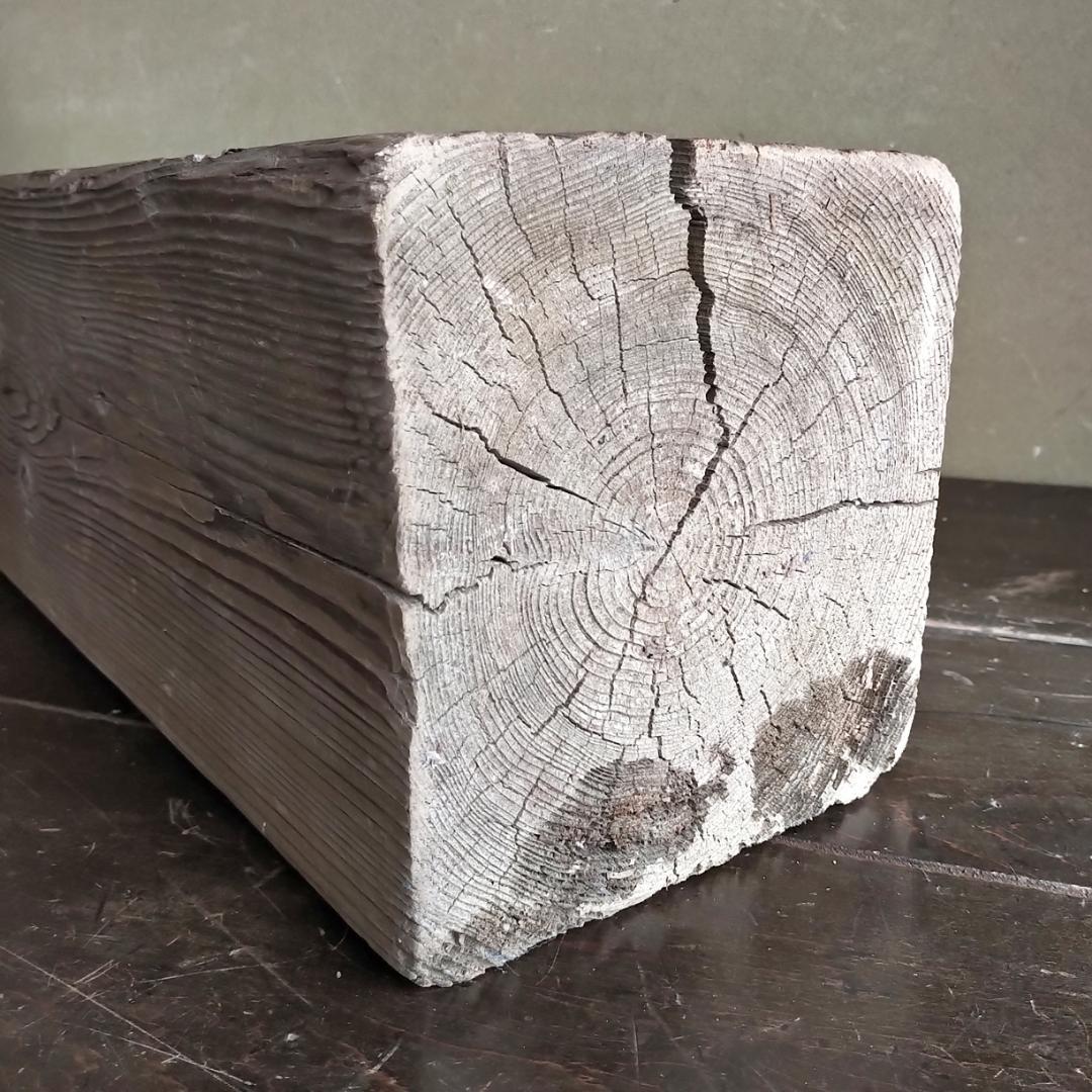 【送料込み】【古材 ⑧　角材・柱材　ホゾ穴　古道具 アンティーク オブジェ】