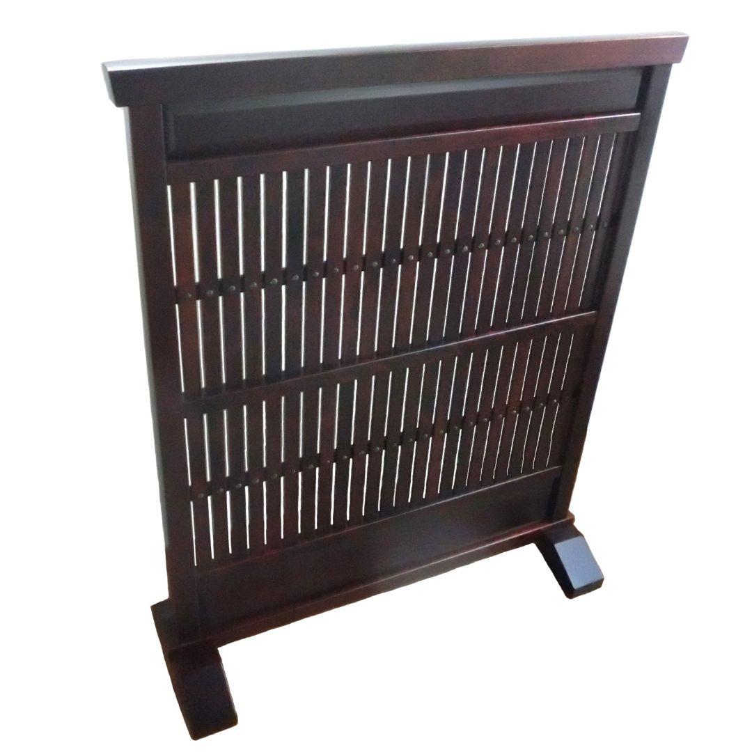 衝立　特注衝立特注民芸調衝立全て天然杢桜無垢材ポリウレタン塗装民芸ブラウン仕上げ