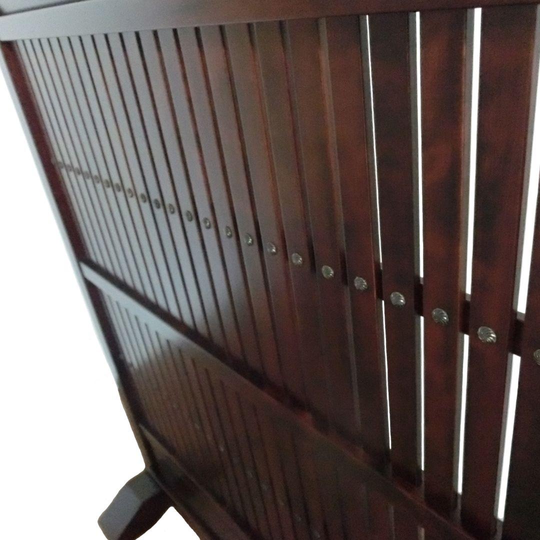 衝立　特注衝立特注民芸調衝立全て天然杢桜無垢材ポリウレタン塗装民芸ブラウン仕上げ