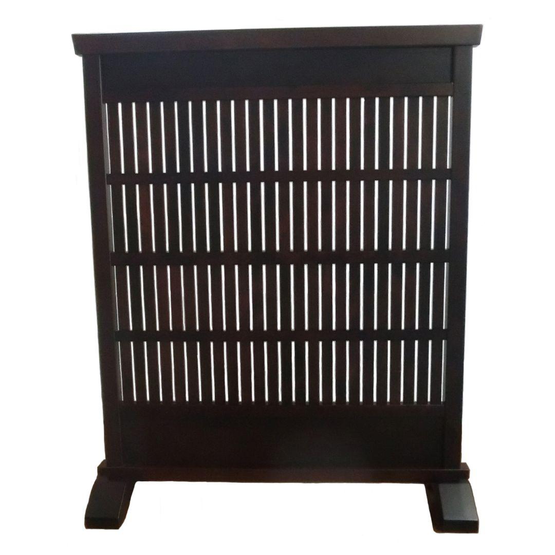 衝立　特注衝立特注民芸調衝立全て天然杢桜無垢材ポリウレタン塗装民芸ブラウン仕上げ