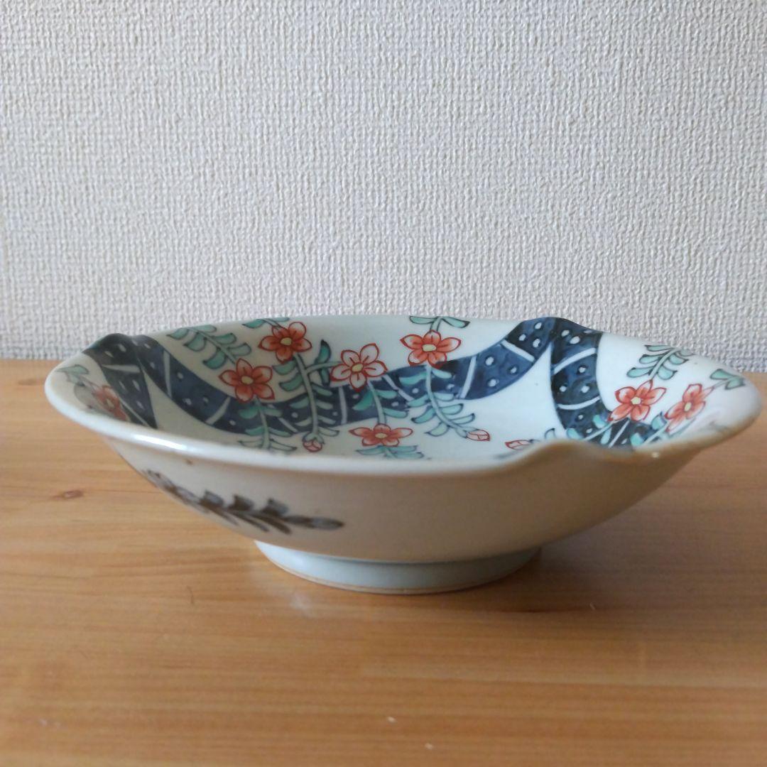 六代 佐藤走波・染錦のし目辻が花文・組鉢・5客セット・新品未使用