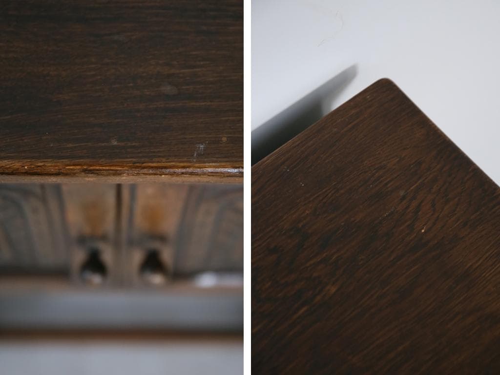 英国アンティーク木製カップボード/キャビネット/キッチン収納/飾り棚92-230