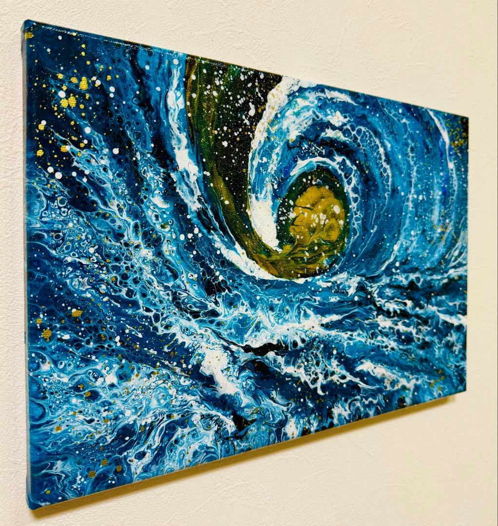 原画 抽象画 【 進心の鼓動波 - Shinshin no Kodoha - 】