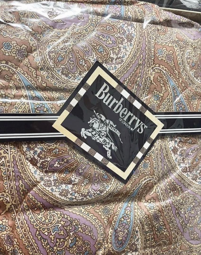 新品未使用　Burberrys バーバリー　ウール混　ペイズリー　150×200