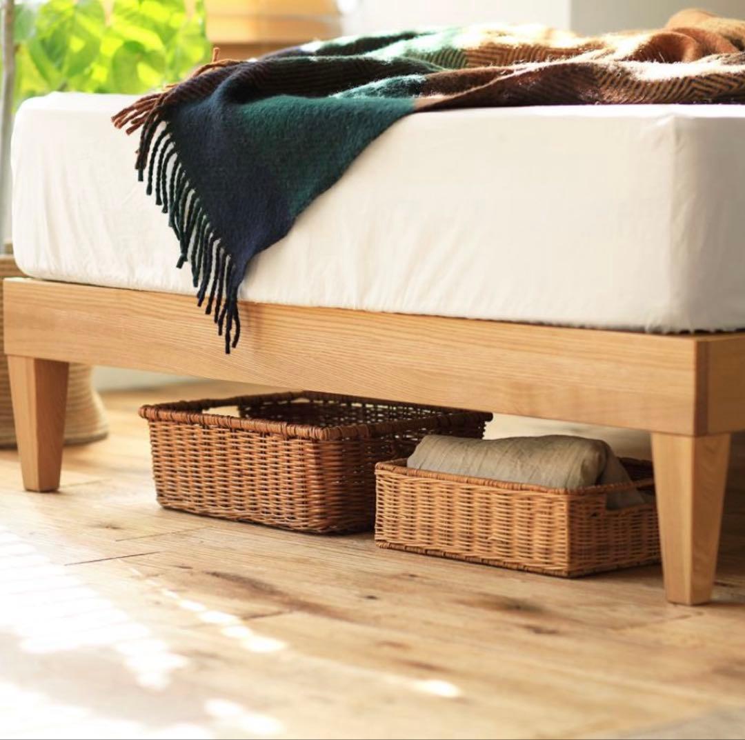 無垢ベッドフレーム folk／NA ダブルサイズ(10/12発送)