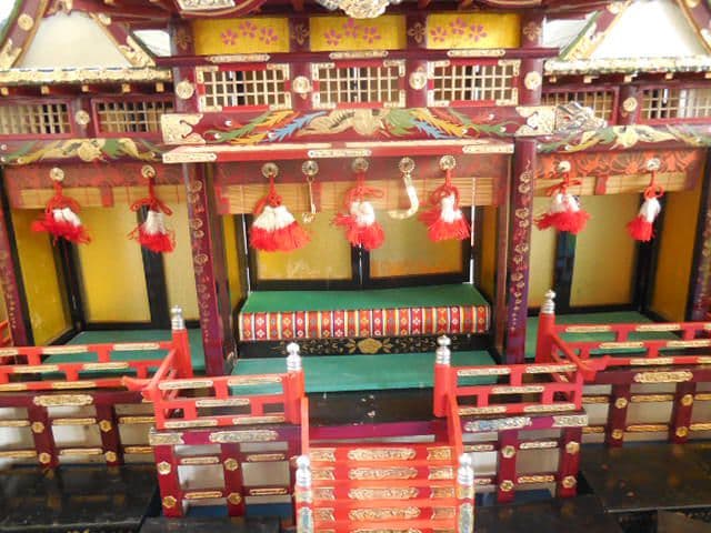 昭和レトロ 雛人形 御殿飾り 豊寿殿 雛飾り 雛祭り木製組み立て式 昭和