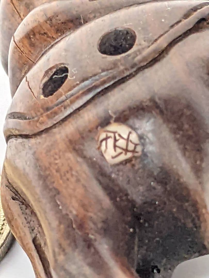 根付　42　馬と母子　骨董品