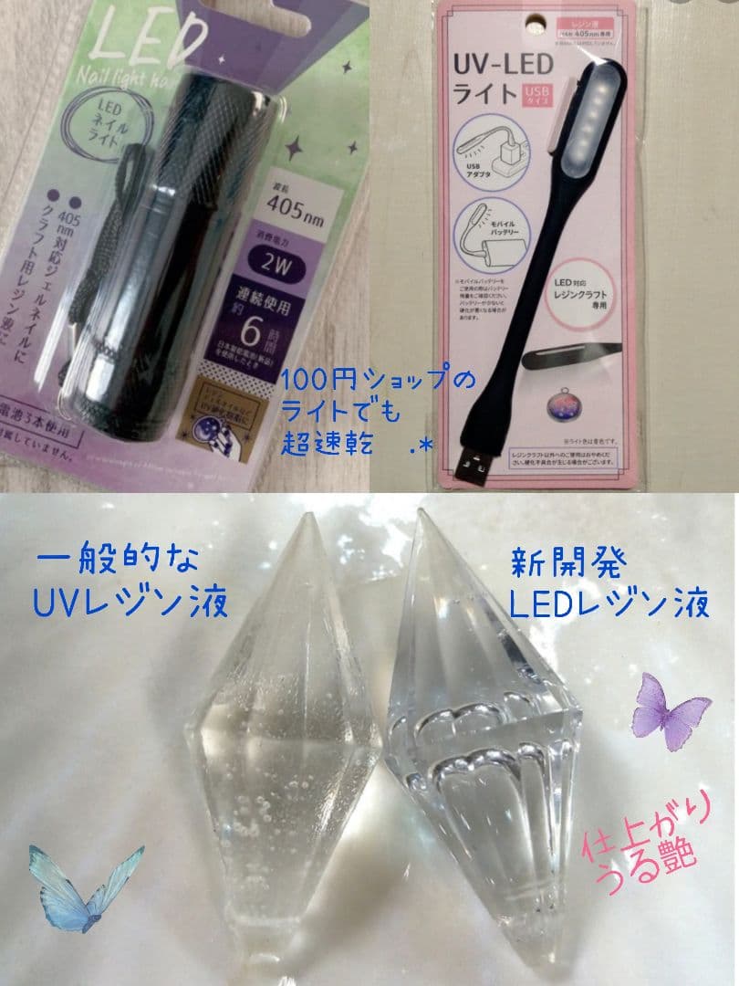 専用レジン液 ユキハナ5本、フルール5本、コーティング剤つき