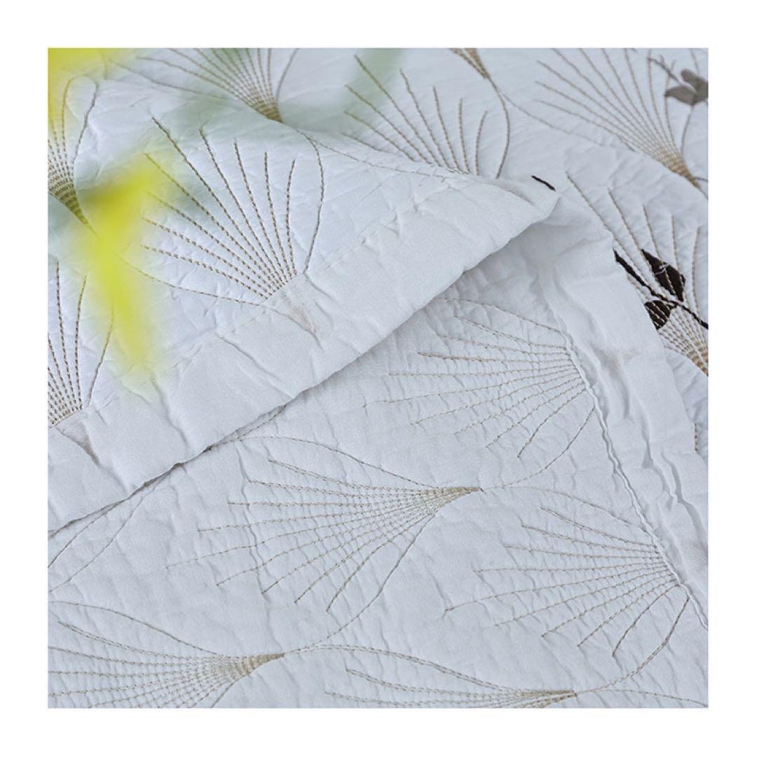 キルトベッドカバー3点セット綿マルチカバー キルティング 165