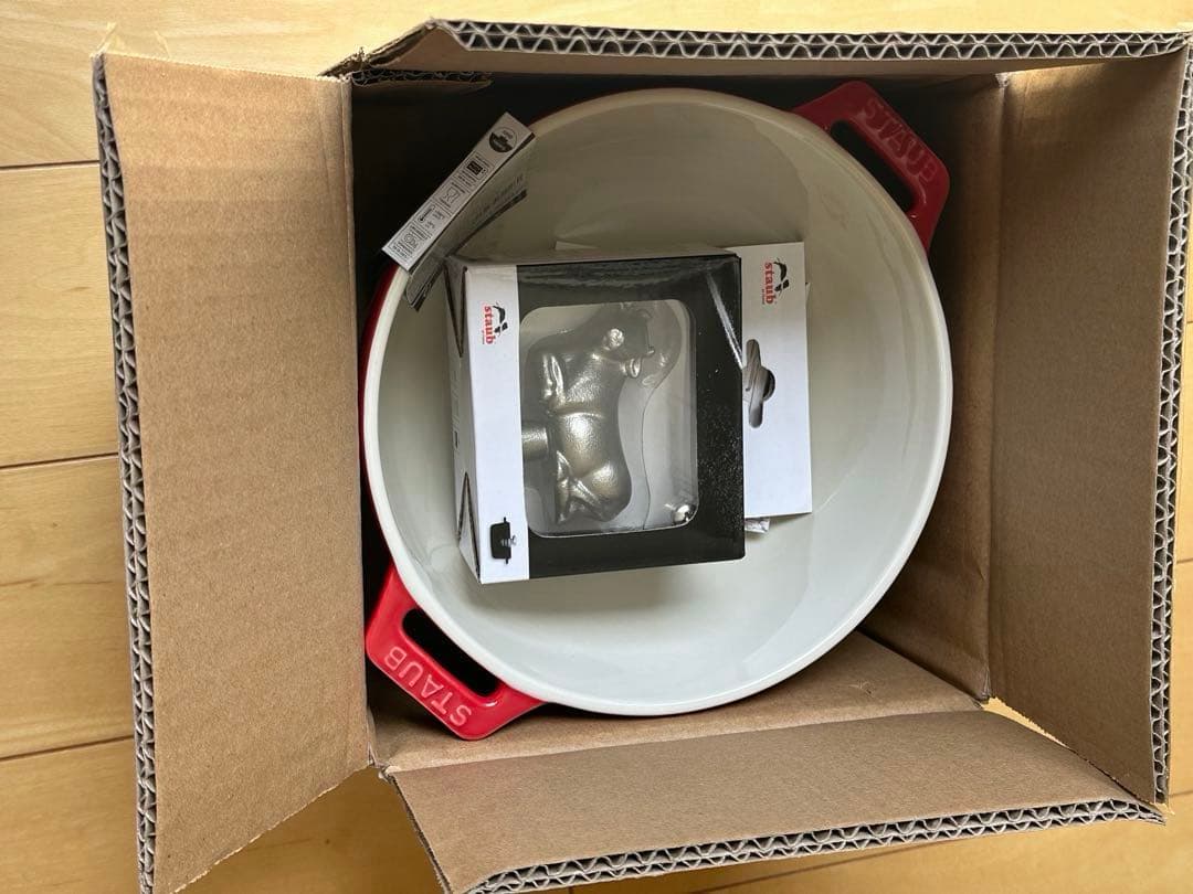 ストウブ 20 グレー ピコ・ココット ラウンド ボウル18 アニマルノブ