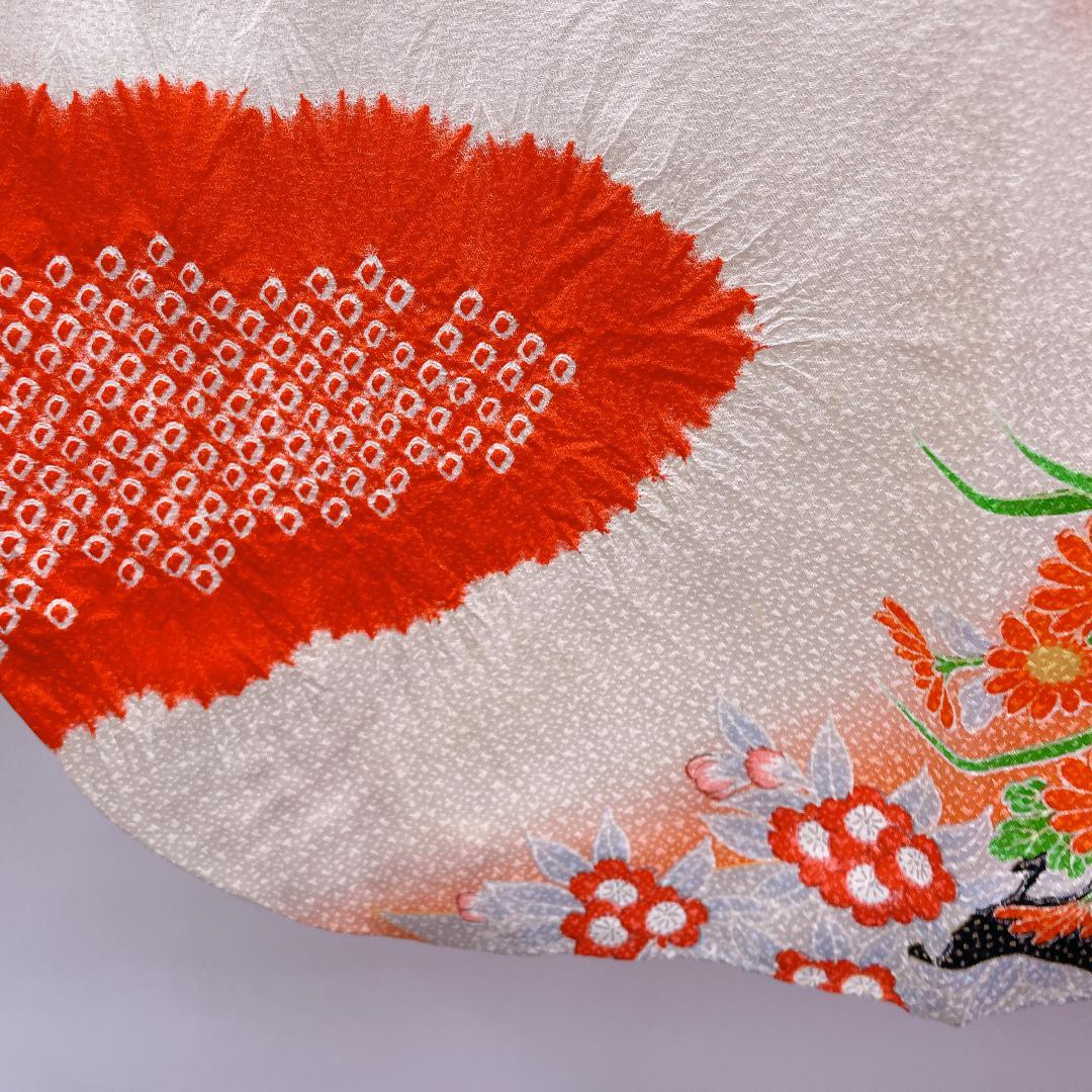 ★4045★ 子供着物 七五三 女の子 四つ身 襦袢付き