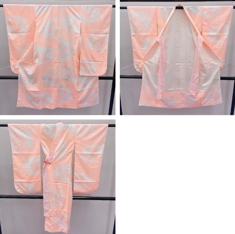 ★4045★ 子供着物 七五三 女の子 四つ身 襦袢付き