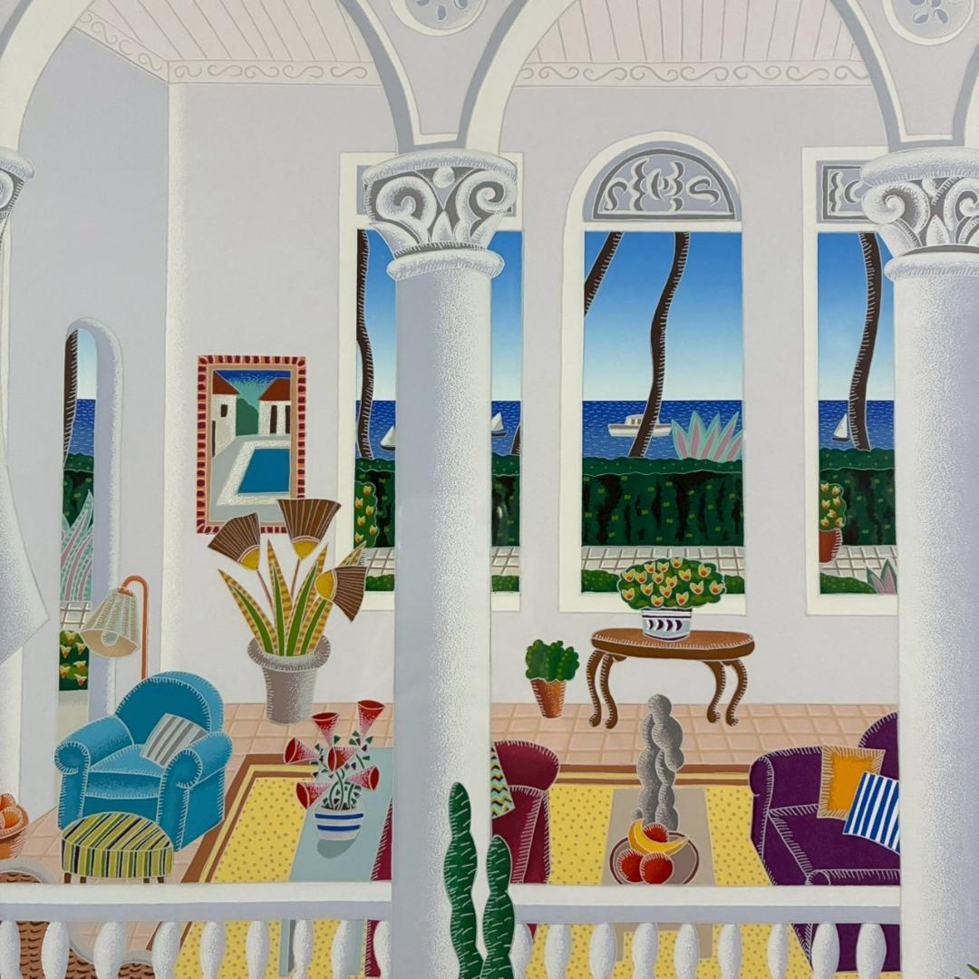 トーマス・マックナイト「ヴィラデルマーレ」シルクスクリーン 直筆サイン入り