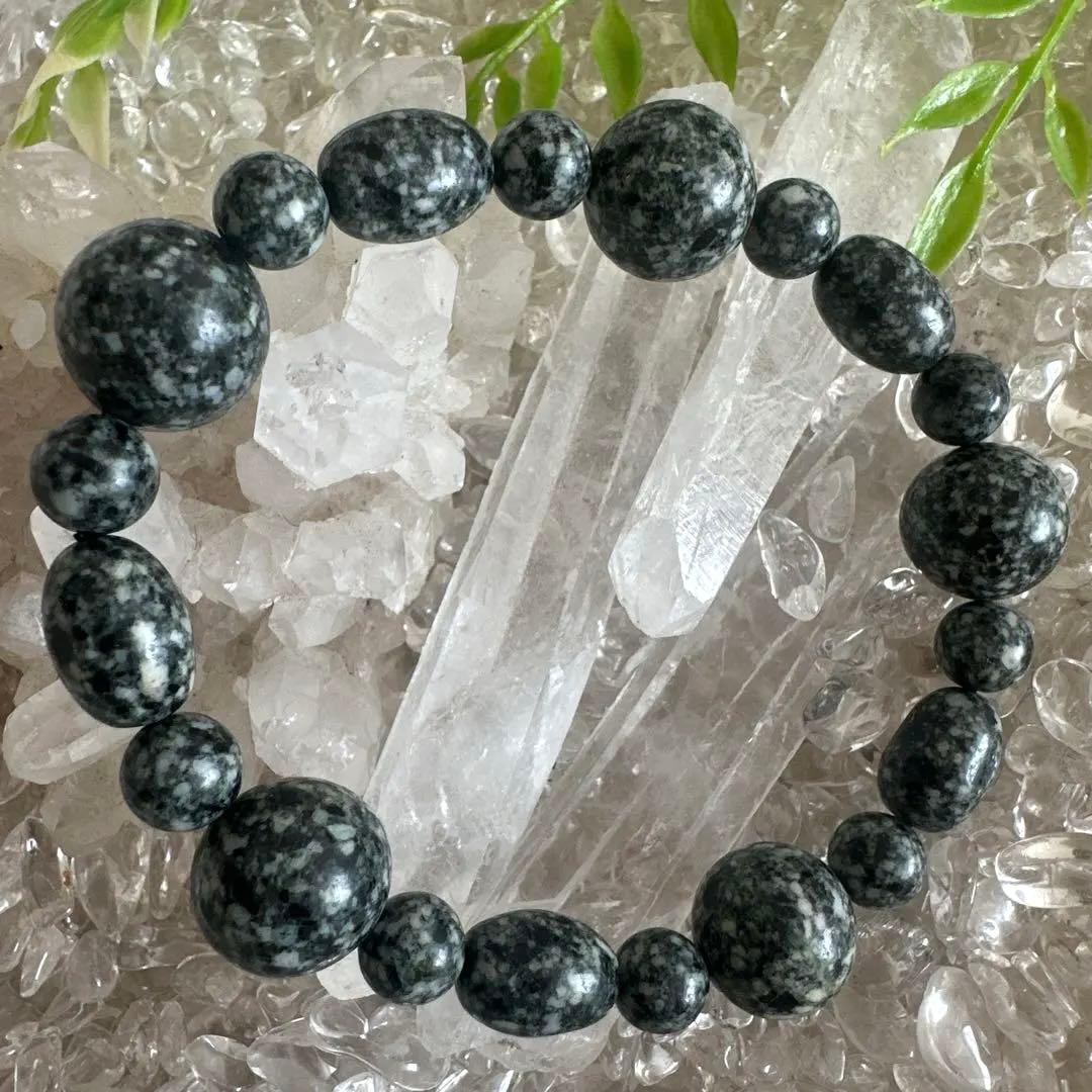 日本最高波動・宇宙ゲート配列｜遠野霊石オーバルMix 高波動ブレスレット一点もの