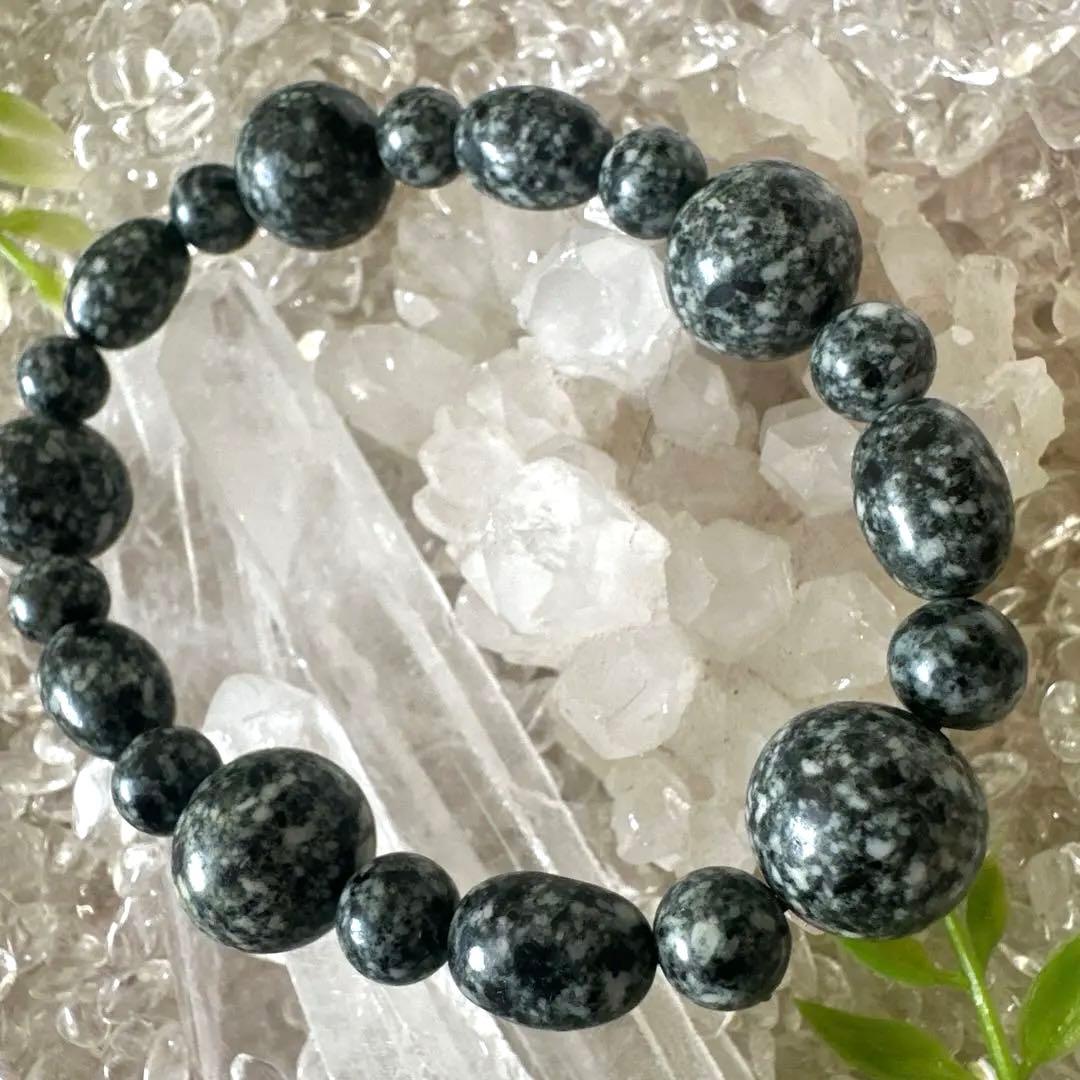 日本最高波動・宇宙ゲート配列｜遠野霊石オーバルMix 高波動ブレスレット一点もの