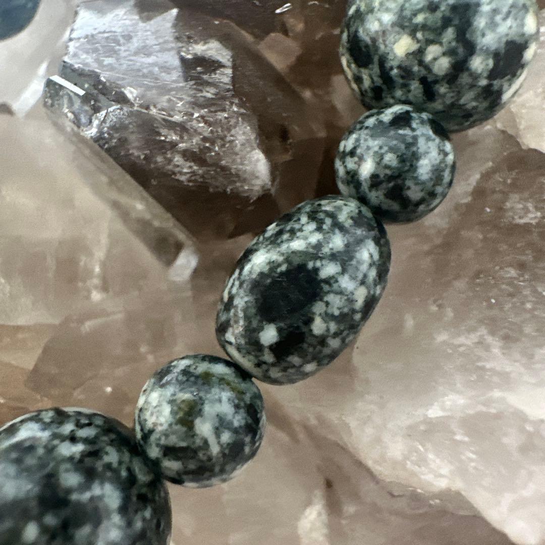 日本最高波動・宇宙ゲート配列｜遠野霊石オーバルMix 高波動ブレスレット一点もの