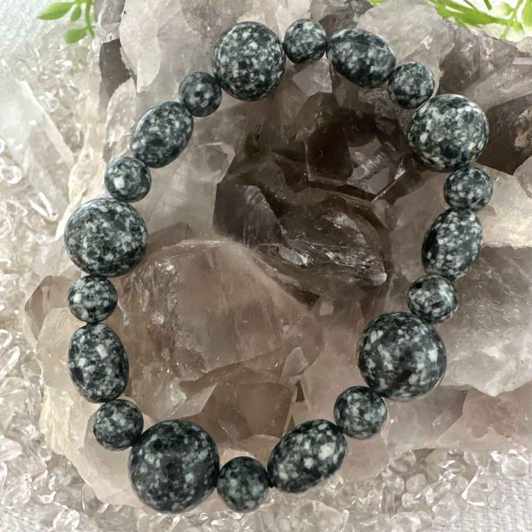 日本最高波動・宇宙ゲート配列｜遠野霊石オーバルMix 高波動ブレスレット一点もの