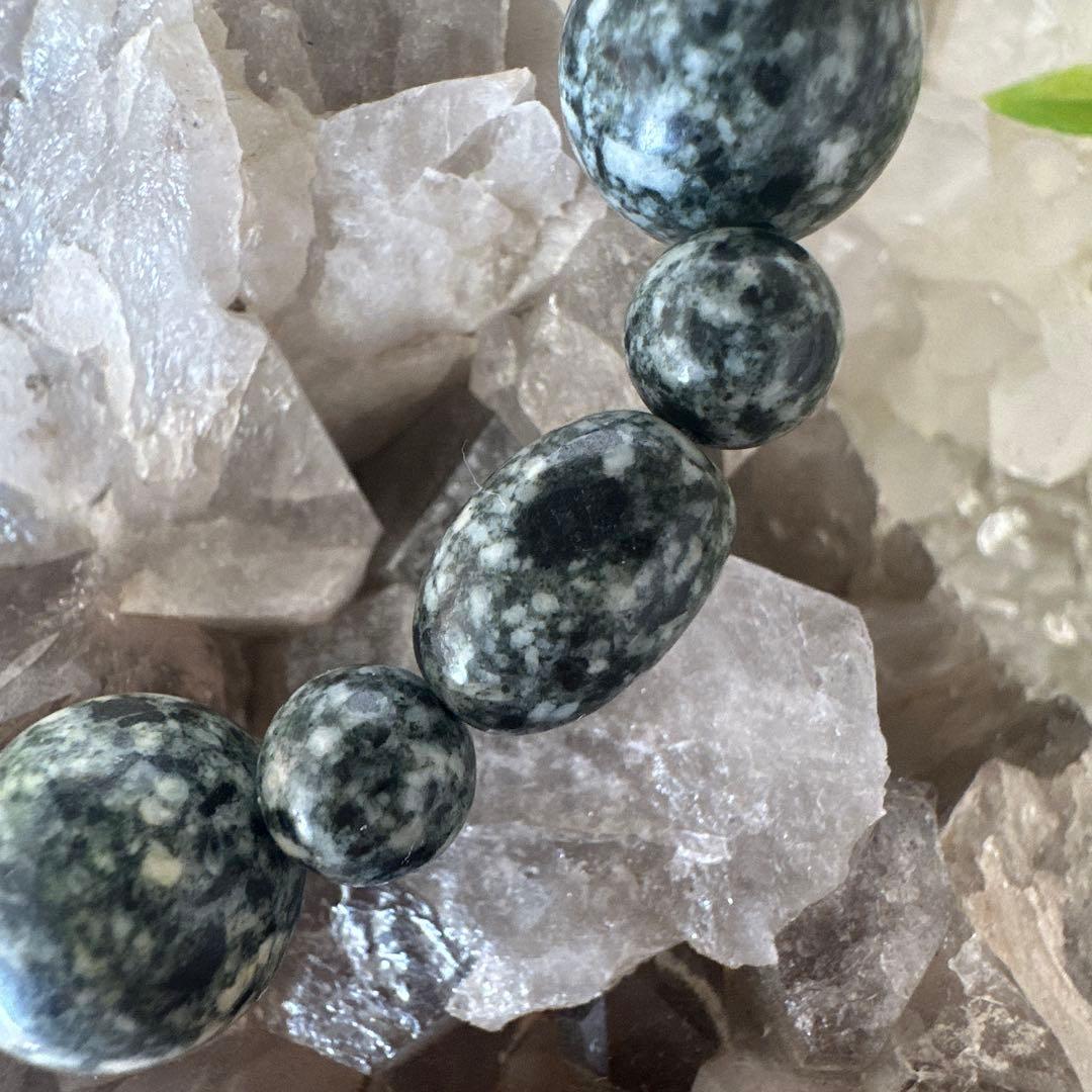 日本最高波動・宇宙ゲート配列｜遠野霊石オーバルMix 高波動ブレスレット一点もの