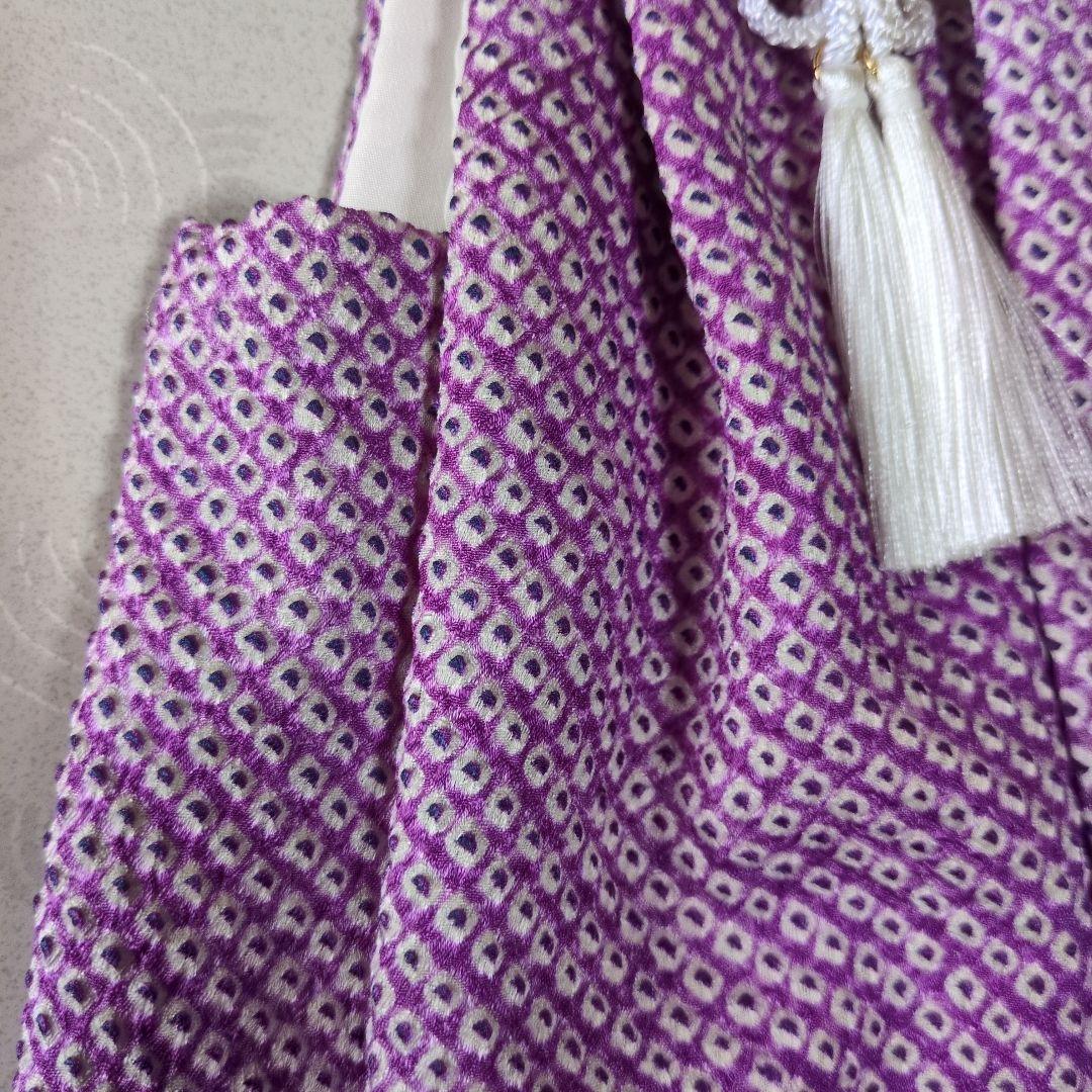 七五三３歳正絹総絞り藤色の被布（中綿無し）