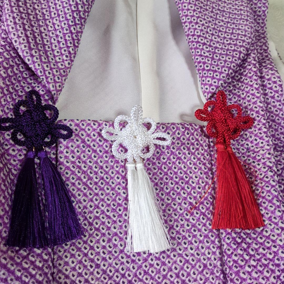 七五三３歳正絹総絞り藤色の被布（中綿無し）