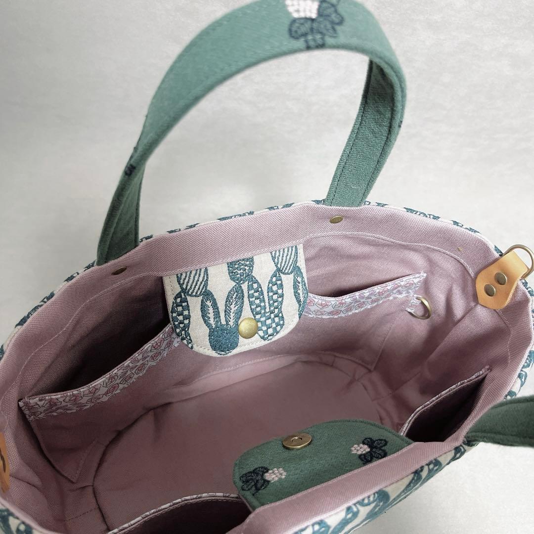 ハンドメイド ミナペルホネン オーバルトート⑅︎◡̈︎* 〜まるみtype