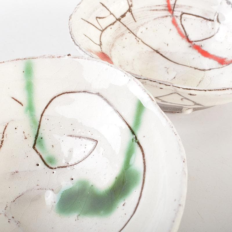 萬古焼 馬酔木窯 森正造 色絵 盃卓 一對 共箱 V R7428 - メルカリ