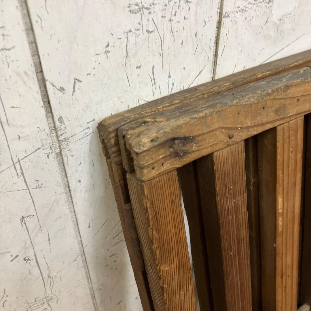 B-2 昭和レトロ 木製 帳場囲い 帳場格子 折りたたみ式 フェンス 間仕切り