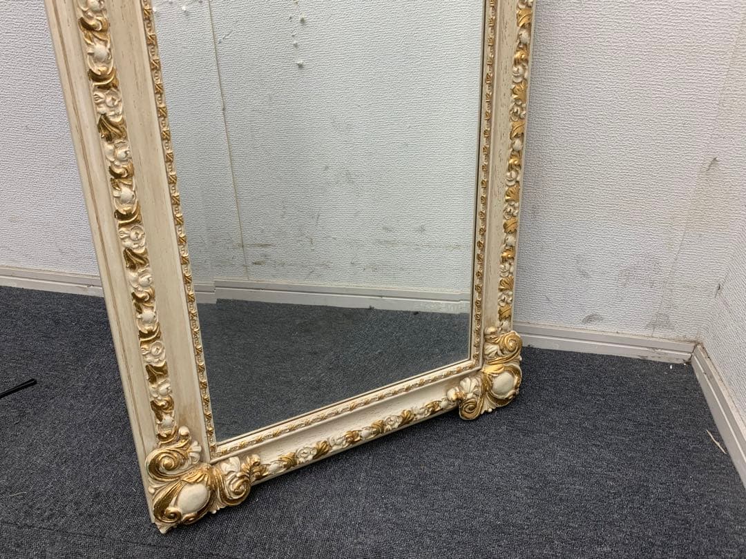 直引限定　イタリア製　姿見　壁掛け　鏡　ミラー　ヴィンテージ　エレガント