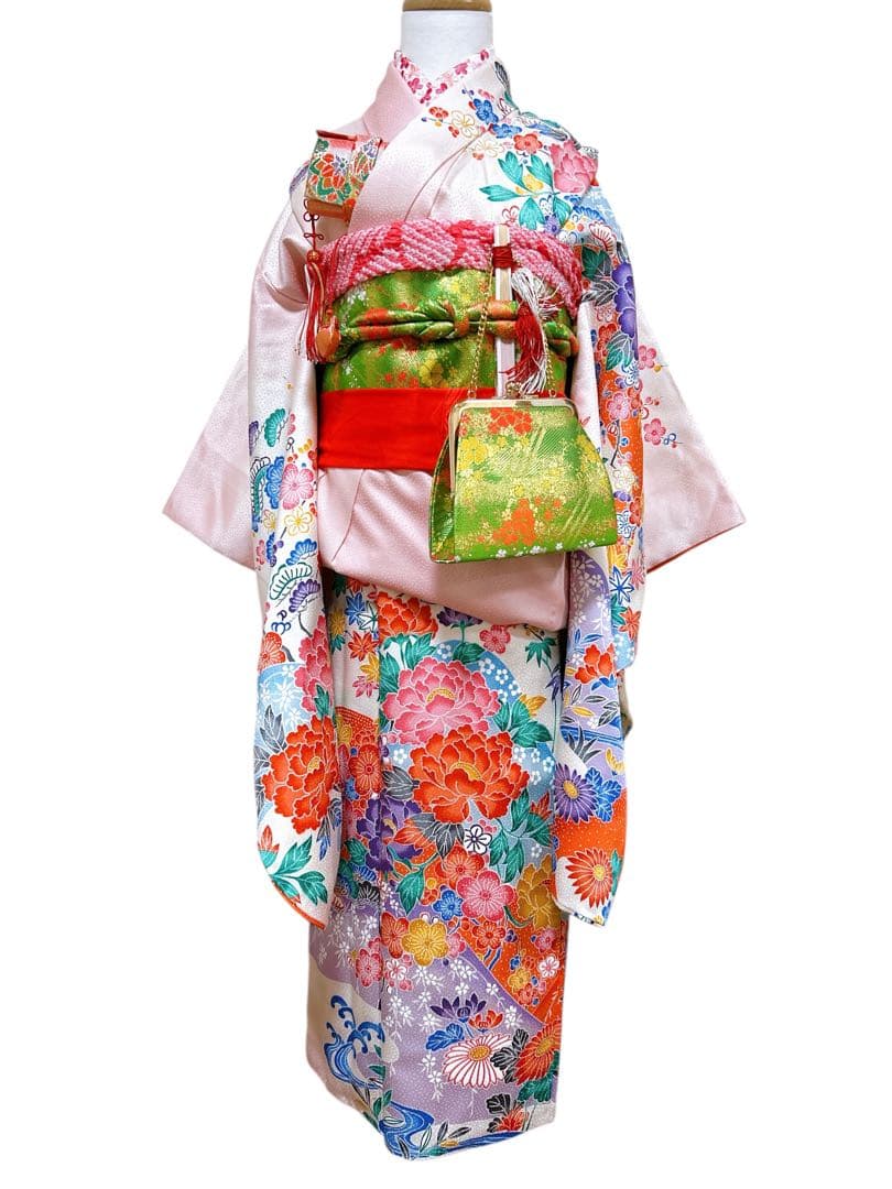 薄ピンク♡七五三　7歳　女の子　セット　一式　正絹