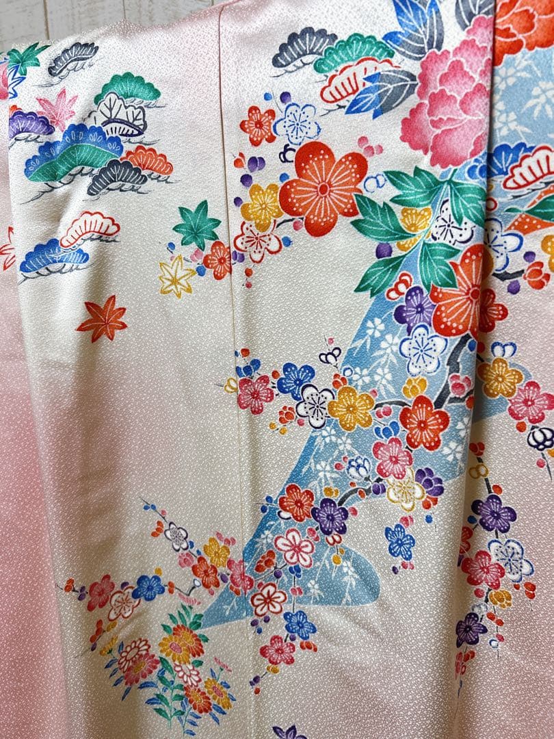 薄ピンク♡七五三　7歳　女の子　セット　一式　正絹