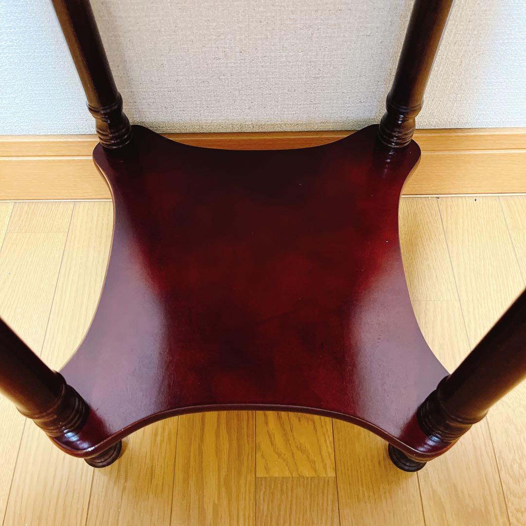 アンティーク　サイドテーブル　大理石　花台　電話台