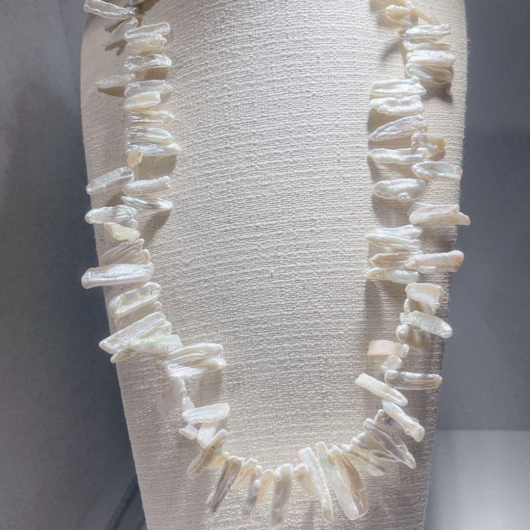 びわパールネックレス淡水パールネックレスNO25-2496