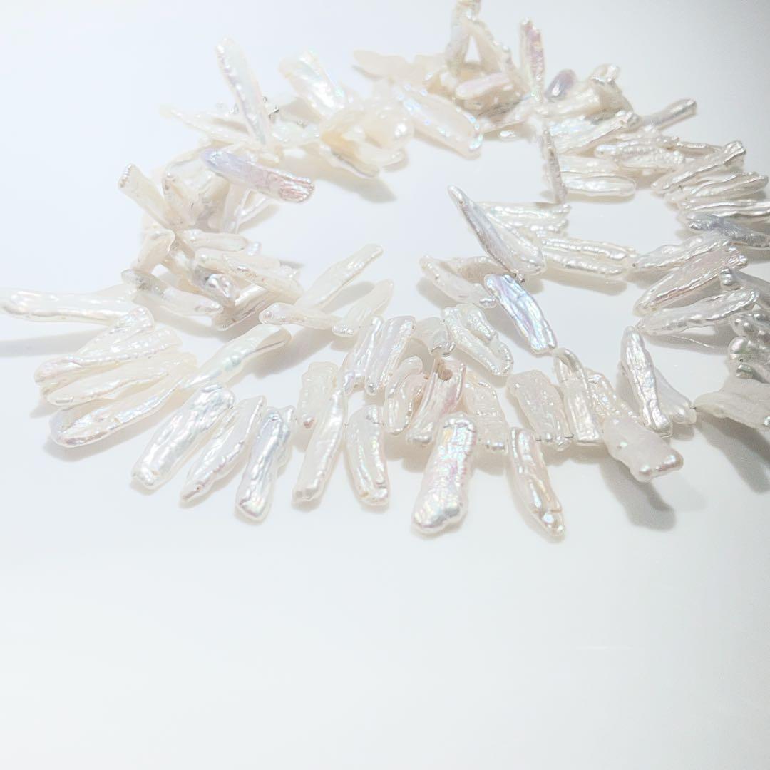 びわパールネックレス淡水パールネックレスNO25-2496