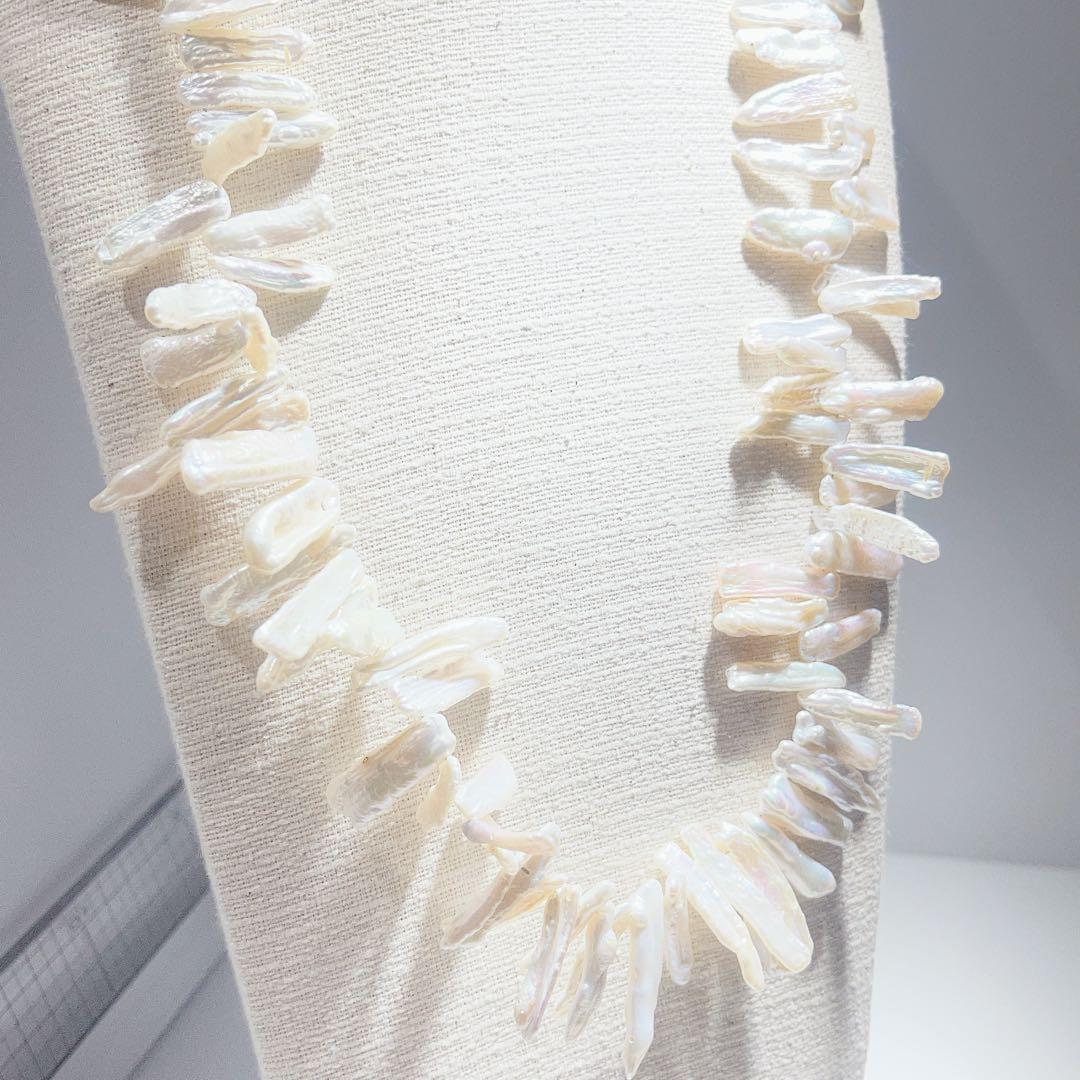 びわパールネックレス淡水パールネックレスNO25-2496