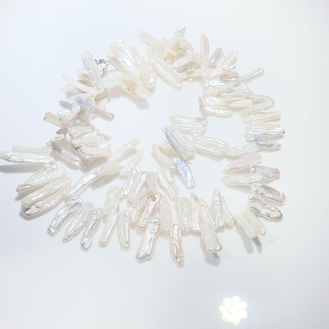 びわパールネックレス淡水パールネックレスNO25-2496