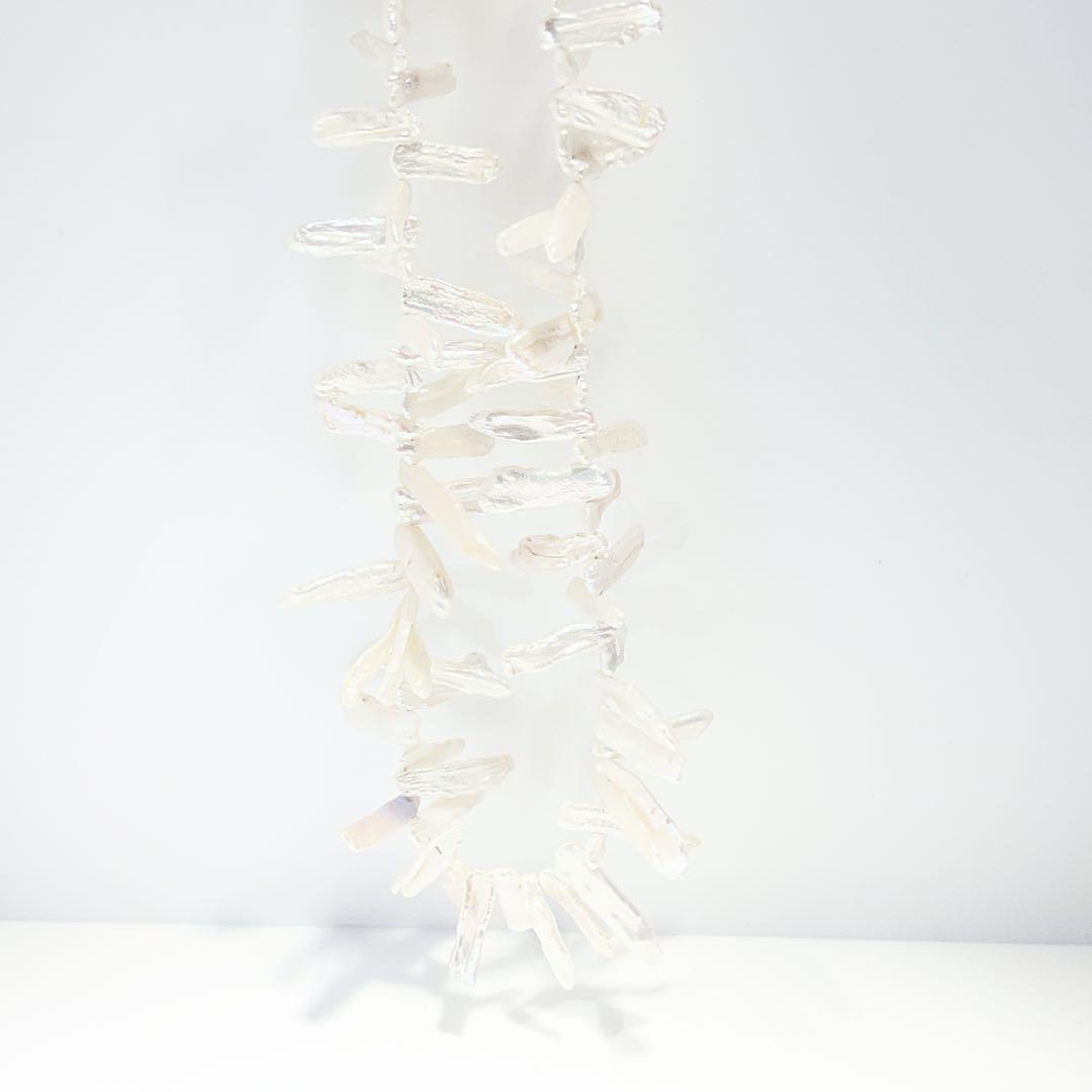 びわパールネックレス淡水パールネックレスNO25-2496