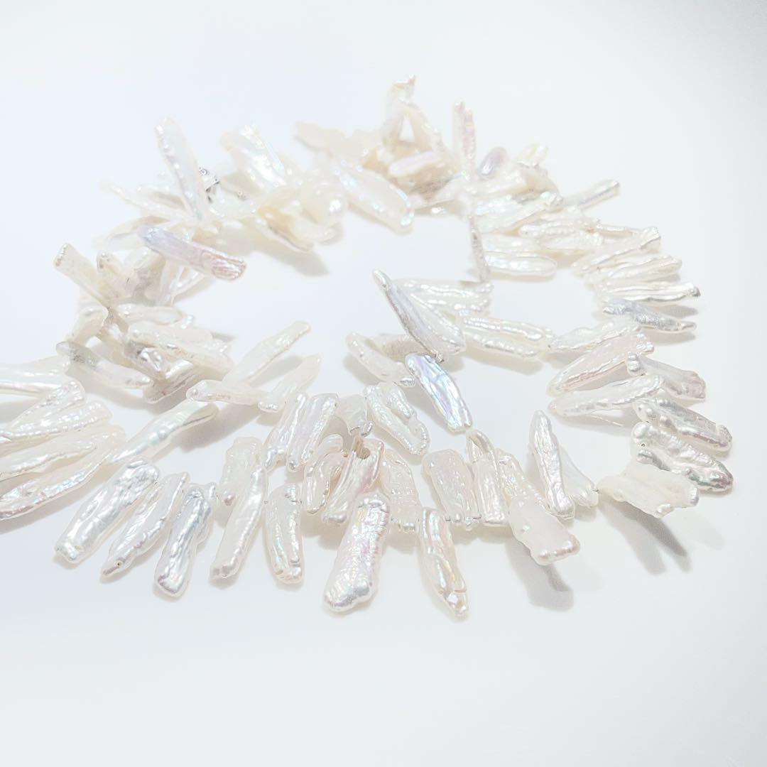 びわパールネックレス淡水パールネックレスNO25-2496