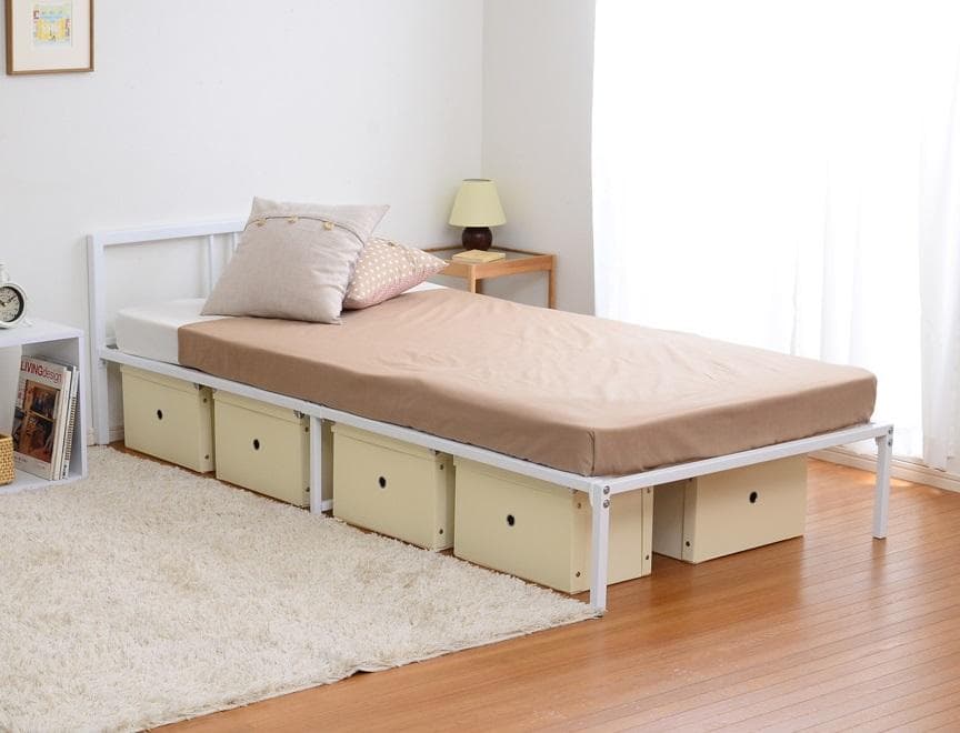 シンプルコンパクト！シングルパイプベッド（フレームのみ）