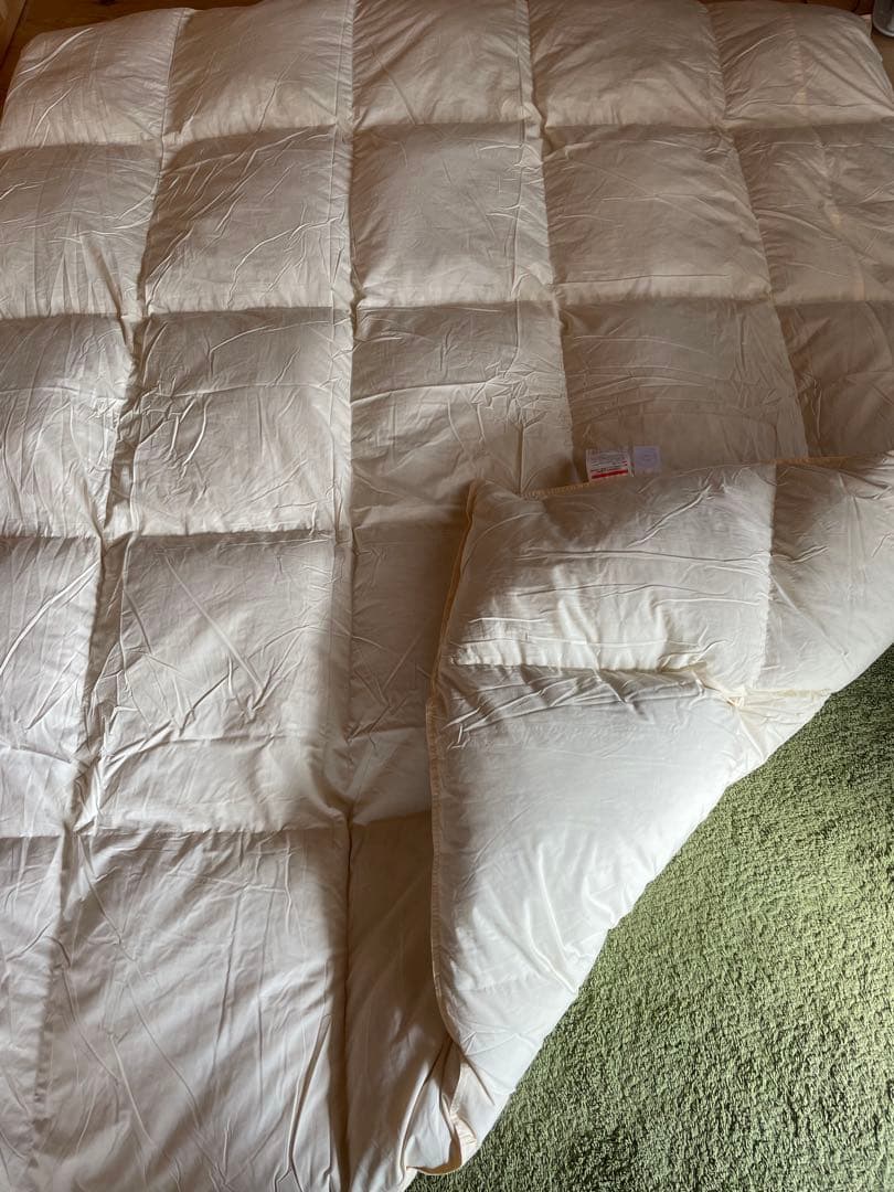 【エコダウン使用】寒冷地仕様　羽毛布団　クイーンサイズ　210×210ホテル仕様