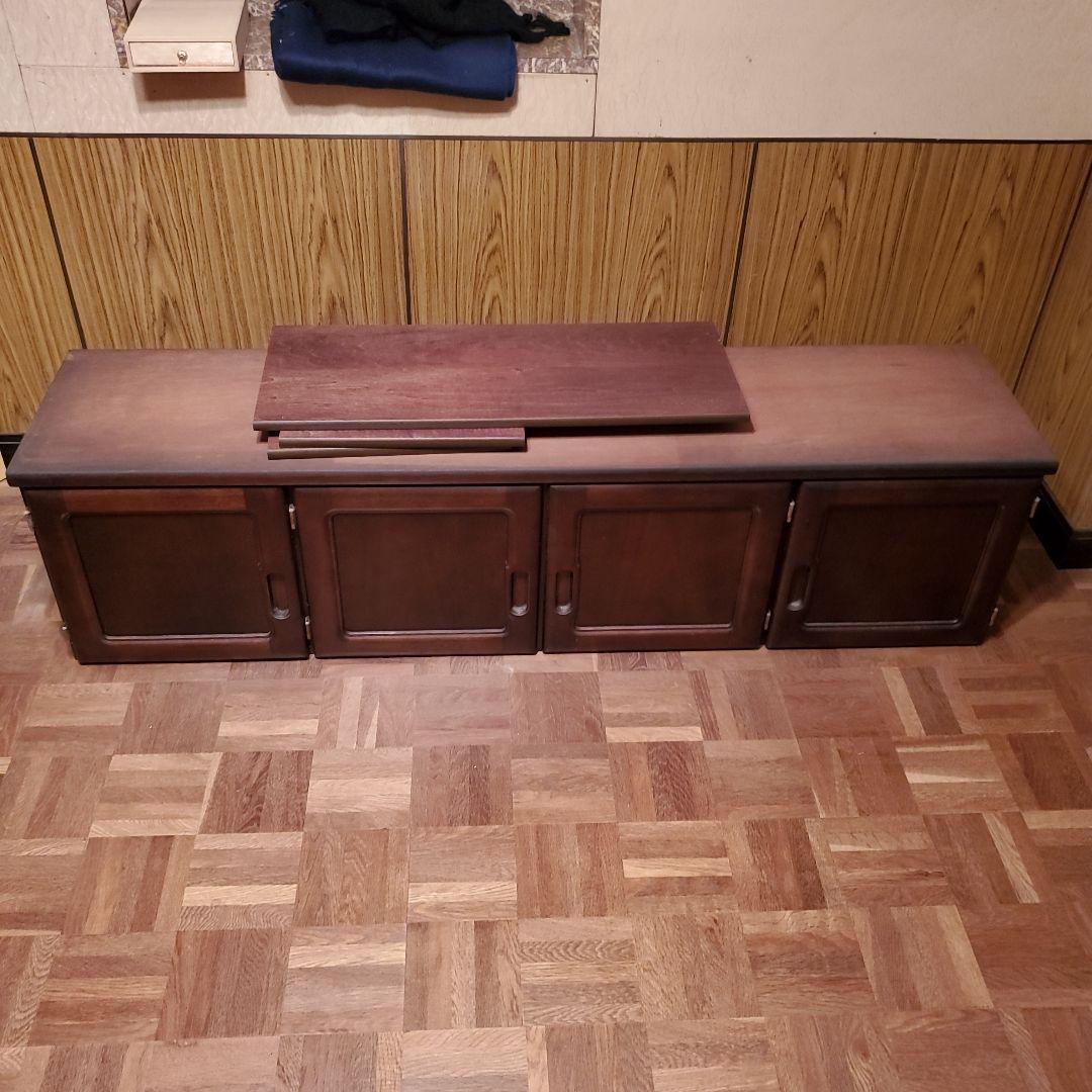 カリモク Karimoku 木製食器棚 ダークブラウン 大型キッチンボード高級