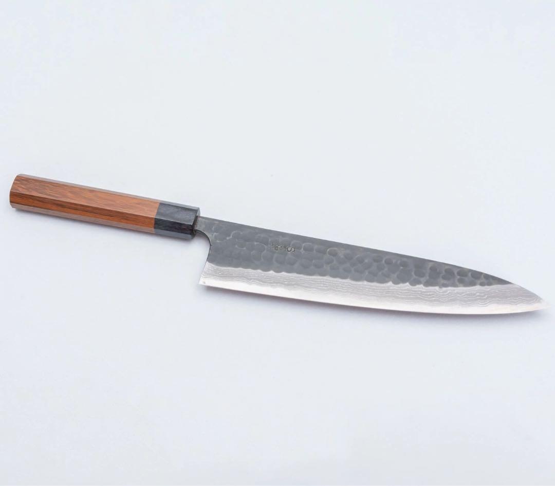 山本刃物　槌目　黒打ちスーパー青紙240mm