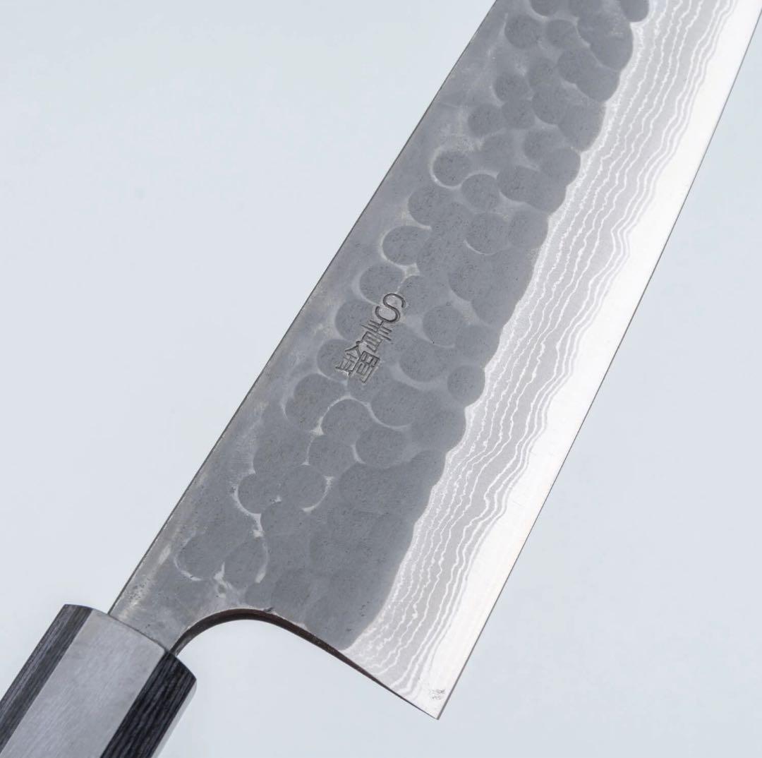 山本刃物　槌目　黒打ちスーパー青紙240mm