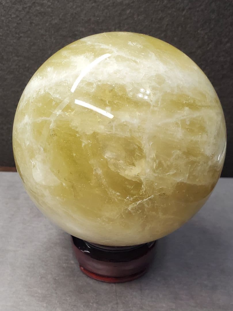 1.2kg　96mm　シトリン ファントム　クォーツ　虹入り　非加熱品