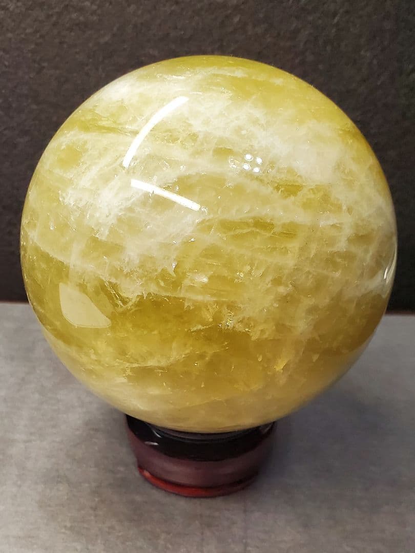 1.2kg　96mm　シトリン ファントム　クォーツ　虹入り　非加熱品