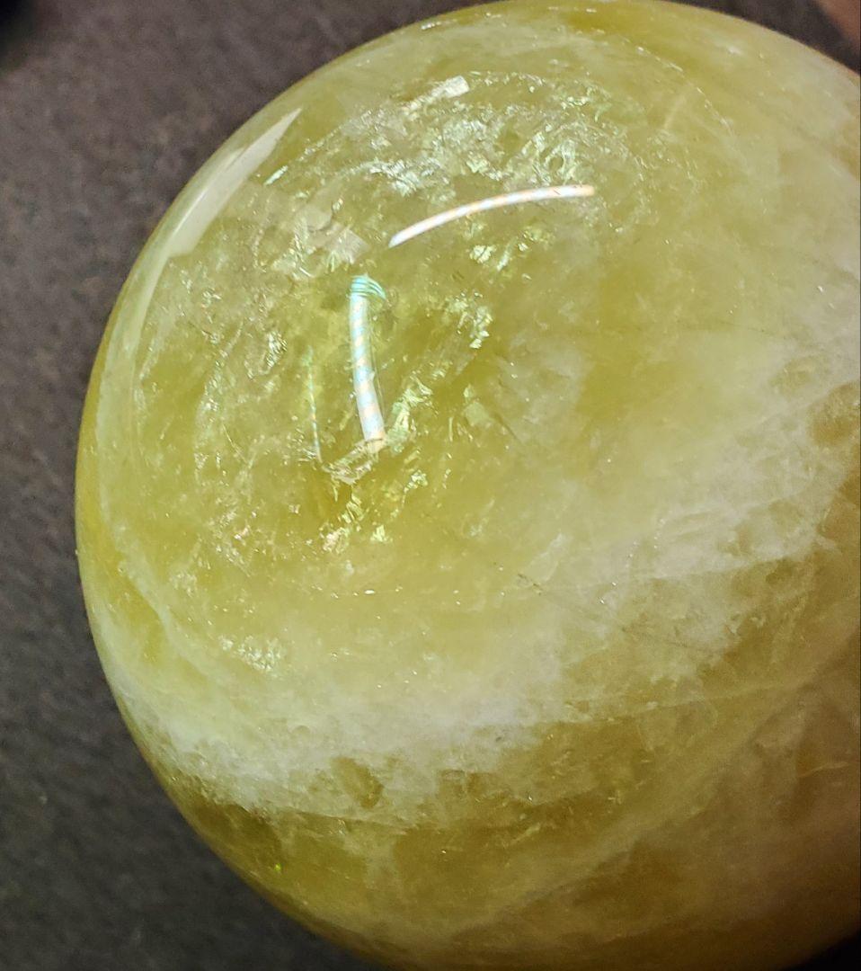 1.2kg　96mm　シトリン ファントム　クォーツ　虹入り　非加熱品