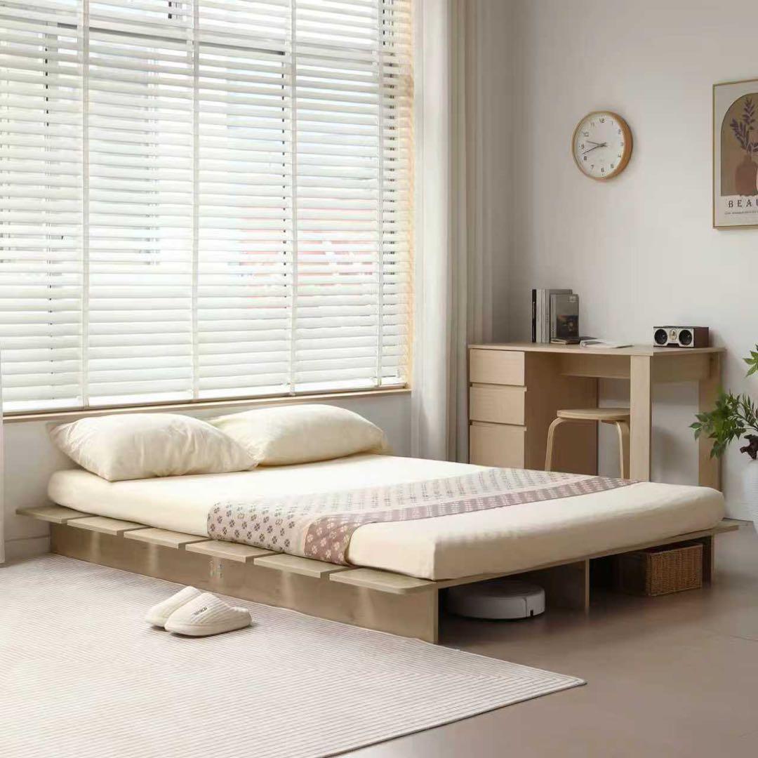 【新品】ステージ式ローベッド 幅120cm コンパクト