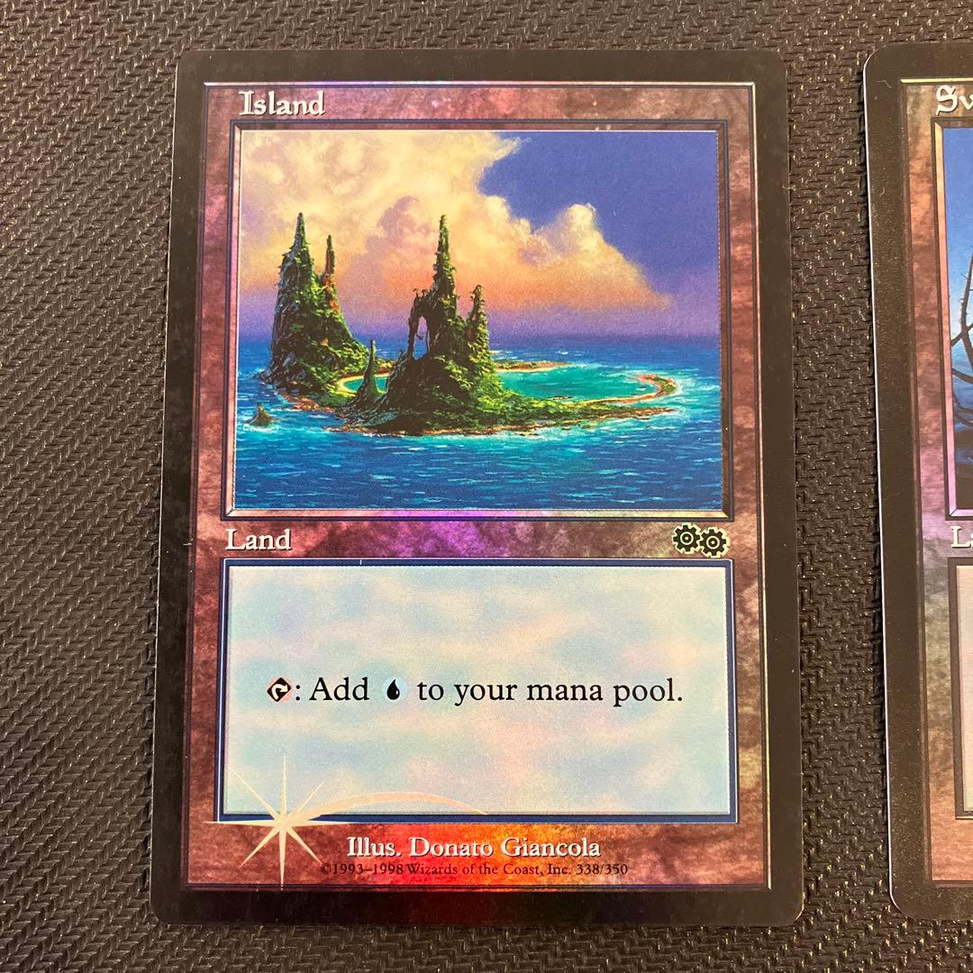 MTG 基本土地 アリーナ 島 沼 山 Foil ウルザズ・サーガ 4枚セット