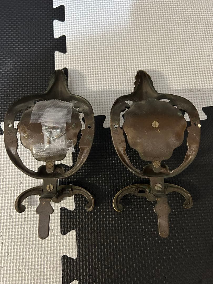 2個セット　アンティーク　ヴィンテージ　コート掛け　真鍮　ヨーロッパ