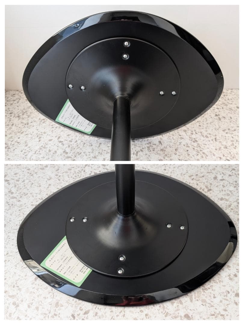 Used ペデスタル コーヒーテーブル 一本脚 ブラック Duplo 廃番 美品